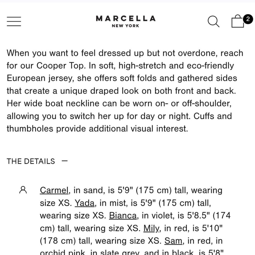 Marcella black Cooper top large nwt - Picture 9 of 12